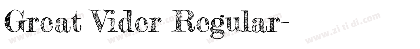 Great Vider Regular字体转换